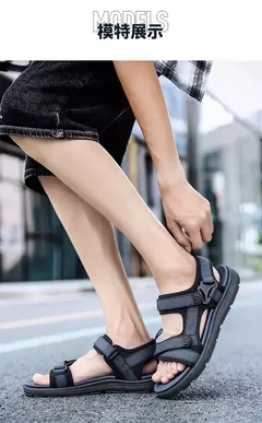 Sandálias de praia respirável ao ar livre masculinas, sapatos de verão, moda casual, plus size - loja online