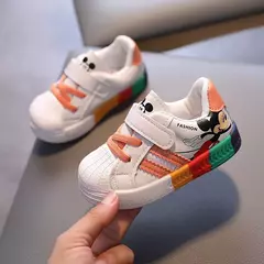 Sapato de caminhada macio infantil, Anti Slip, Sapatilhas Respiráveis, Sapato de Borda Única, Meninos e Meninas, Bebê, Primavera e Outono - loja online