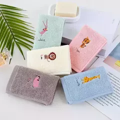 Imagem do Toalha quadrada de algodão pequena para crianças, Toalha bordada para limpeza de carro, Toalha infantil, 25x25cm