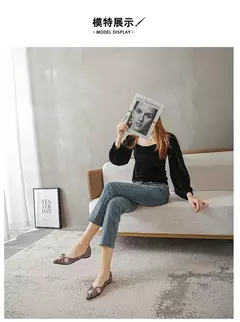 Mocassins lisos de strass de dedo apontado, sapatilhas femininas clássicas, sapatilhas femininas, sapatos de barco macio, rebites, novo, outono, 2022