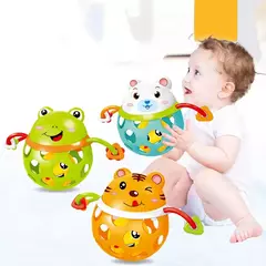 Chocalhos educativos brinquedos para bebês, mordedor sensorial recém-nascido, jogos de desenvolvimento para bebês, 0, 6, 12 meses - Wolf Magazine
