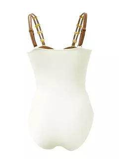 Fato de banho feminino em X, roupa de praia estilo coreano de 1 peça, maiô de verão, biquíni novo, 2024 na internet