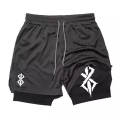 Calções Atléticos Masculinos de Verão, Secagem Rápida, Respirável, Ginásio, Treino, Corrida, Performance, Impressão com Bolso para Celular, 2 em 1 na internet