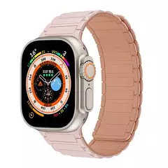 Pulseira Desportiva Magnética para Apple Watch, Pulseira de Silicone, Série iWatch, Ultra 2, 9, 8, 7, 6, 5, 4, 49mm, 45mm, 44mm, 42mm, 38 milímetros, 40 milímetros, 41 milímetros