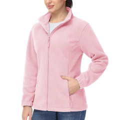 Tacvasen jaquetas de flanela de inverno das mulheres completa zip up jaqueta de lã quente casaco com zíper bolso jaqueta casual streetwear outwear feminino - loja online