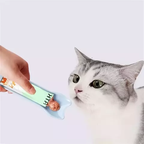 Líquido Alimentador Strip para Wet Cat, Squeeze colher, Lickable Snack Ferramenta de Alimentação, Pet Shop, Treats