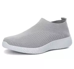 Sapatos rasos elásticos respiráveis para mulheres, tênis leves, calçados esportivos, primavera e verão - comprar online