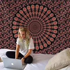 Mandala Tapeçaria para Decoração de Casa, Beach Yoga Mat, Colcha de Mesa, Pendurado, Boêmia, Indiano, Hippie, Quente, Novo, 210x148cm na internet