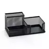 Suporte De Caneta De Metal Criativo, Organizador De Papelaria De Mesa, Suporte De Lápis, Rack De Armazenamento De Arquivo, Caixa De 3 Grelha, Acessórios De Escritório