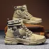 Botas masculinas casuais ao ar livre botas de deserto outono moda camuflagem rendas sapatos de plataforma homem botas masculinas zapatos hombre