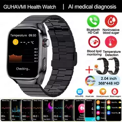 Micro exame físico de grau médico relógio inteligente para homens, ECG, PPG, glicose no sangue, freqüência cardíaca, pressão arterial, relógios de saúde, novo, 2024 - Wolf Magazine