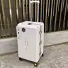 Grande Capacidade de Alumínio Frame Mala para Homens e Mulheres, Bagagem Cup Holder, Trolley Case, Brake Wheel Travel Bag, 30 "Tamanho Grande