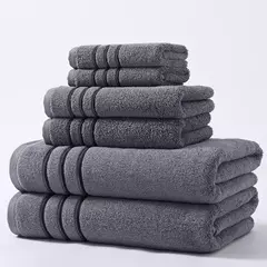 Algodão Bathroom Towels Set, Super Absorvente, 2 Hand Towels, 2 Face Towel, Hotel White Towel, 34x34, 35x75, 70x140, 6 Pcs - Wolf Magazine