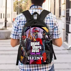 Mochila escolar impermeável para meninos e meninas, mochila para Grand Theft Auto Collage, jogo de aventura, bolsa GTA - loja online