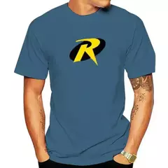 Camiseta de super-herói com Batmans Sidekick para homens e crianças, quadrinhos, logotipo Robin, moda Harajuku, camiseta clássica