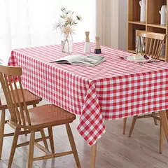 Toalha De Mesa Quadriculada Espessada Descartável, Vermelho, Festa De Casamento, Decoração De Casa