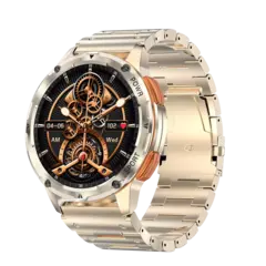Smartwatch amoled AK59 com bateria grande para senhoras, pulseira de metal de borracha, relógio esportivo, BT Call 400mAh, moda luxuosa