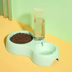 Tigela para gato quente, tigela automática para beber e alimentação, uma tigela dupla, tigela de comida para gato, suprimentos para animais de estimação