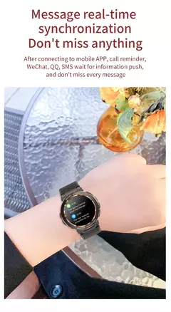 MELANDA-Sport Smart Watch para Mulheres, Chamada Bluetooth, IP68 Impermeável, Rastreador De Fitness, Monitoramento De Saúde, IOS, Android, MK60 - Wolf Magazine