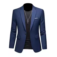 Blazer casual de negócios masculino, vestido de casamento noivo, tops de terno boutique, casaco monocromático, marca de alta qualidade, moda na internet