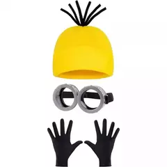 Miniso cosplay fantasia traje disfarce para adultos crianças gorro amarelo luvas elásticas steampunk óculos festa de halloween traje - Wolf Magazine