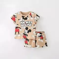 Disney Mickey Cartoon roupas infantis de impressão, pijamas infantis, pijama para bebê e menino, conjunto de roupas infantis, marca de moda na internet