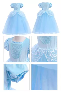 Crianças cosplay traje menina verão pageant lantejoulas fantasia crianças cinderela carnaval roupas princesa vestido de aniversário 3-10 ano na internet