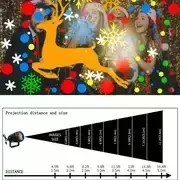 Projetor Laser LED Snowflake, impermeável Girando Luzes Do Palco, Decoração De Natal, 16 Padrões - comprar online