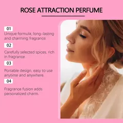 Spray de perfume rosa portátil para mulheres, duradouro, glamour, fresco, fragrância leve, feromona não-nicotina, presente, charme na internet