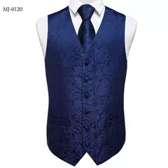 Festa de casamento ouro colete paisley floral jacquard colete masculino 4 pçs colete gravata lenço anel hanky abotoaduras conjunto dibangu - comprar online