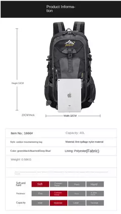 Mochila de viagem impermeável de nylon para homens, mochila de viagem casual ao ar livre, senhoras caminhadas camping montanhismo, sacos esportivos para jovens, novo na internet