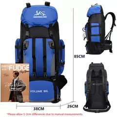 Imagem do Impermeável Caminhadas e Camping Mochila, Sacos Esportivos ao Ar Livre, Trekking Bag, Mochila de Grande Capacidade, Equipamento de Viagem, 90L