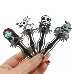 Pesadelo antes do natal figura marcadores para fãs de filmes da disney gótico jack sally zero oogie boogie livro página clipe marcas presentes