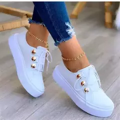 Sapatilhas femininas de couro vulcanizado em plutônio, sapatos femininos, moda casual, alta qualidade, primavera na internet