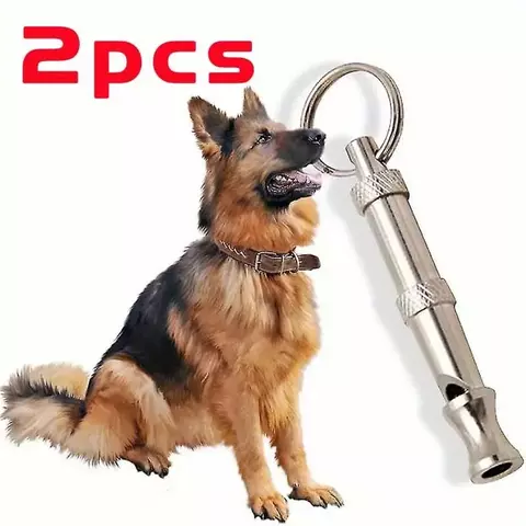 Apito de cachorro com chaveiro ajustável, pare de latir, recall profissional para cachorro, gato, animal de estimação, 1 pc, 2pcs