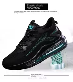 Moda masculina sapatos casuais almofada de ar tênis de corrida nova moda respirável fundo macio masculino tênis casuais sapatos de luxo - loja online