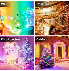 Smart Bluetooth LED String Fairy Lights, Dreamcolor RGB Lights, guirlanda para o ano novo, decoração do casamento, USB, 5V, WS2812B na internet