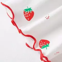 Pijama infantil padrão morango, conjunto de roupas de manga curta, terno de duas peças para uso caseiro, meninos, meninas, verão, 1 a 5 anos - Wolf Magazine