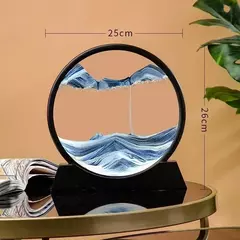 3D Moving Sand Art Picture, Vidro Redondo, Sandscape Do Mar Profundo, Ampulheta, Artesanato Fluindo, Pintura Em Areia, Escritório, Decoração De Casa, Presente