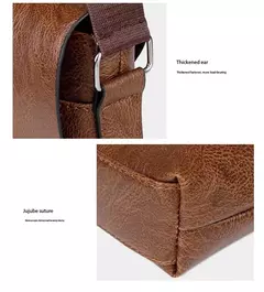 Bolsa de ombro de couro para homens Bolsa de negócios Bolsa mensageiro Bolsa lateral grande, bolsa crossbody, marca de luxo, moda, IPAD