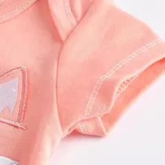-Bodysuit de manga curta para bebês, roupas recém-nascidas, 100% algodão, Fox Design, Verão, Girl Clothing, 0-12M, 2 pcs por lote