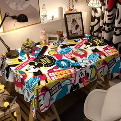 Toalha De Mesa Mickey Mouse Dos Desenhos Animados Da Disney Para Crianças, Mesa De Jantar Americana, Toalha De Mesa De Café Retro, Toalha De Mesa Quadrada - Wolf Magazine