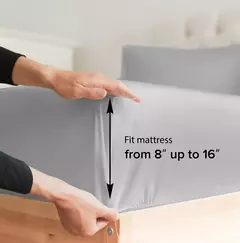 Battilo-Cama de casal Set Sheets, folha plana com Pillowscaso, Luxo Cooling, King and Queen, cama de tamanho completo, 4 PCs - comprar online