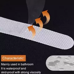 Novo Anti-Slip Tiras Adesivos De Chuveiro Tiras De Segurança De Banho Transparente Antiderrapante Tiras Adesivos para Banheiras Chuveiros Escadas Pisos