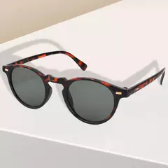 Óculos redondos pequenos para homens e mulheres, óculos de sol elegantes, retrô, clássico, seleção multi-estilo, viagem, compras, caminhadas, UV400 - loja online
