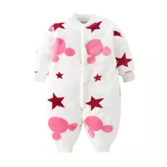 Macacão de flanela macia para bebê recém-nascido, jaqueta infantil para meninas e meninos, macacão de bebê, roupas de primavera e inverno, 0-18 meses - loja online