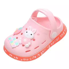 Chinelos bonitos dos desenhos animados das crianças com solas macias, Baby Bags Sapatos perfurados, Home and Baby Sandals na internet