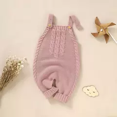Macacão infantil de malha sem mangas, roupas de bebê recém-nascido, macacões de cor sólida, roupas infantis, primavera e outono - loja online