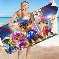 Anime Paw Patrol Toalha De Praia Cartoon Chase Toalhas De Verão Banheiro Toalha De Banho Natação Toalhas De Natal Viagem Toalha De Praia Secagem Rápida - Wolf Magazine
