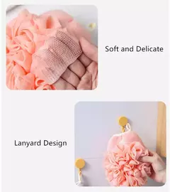 Lados Duplos Luvas De Banho Portátil, Chuveiro Esfoliante Esponja, Body Scrubber, Escova De Limpeza Corporal, Massagem Mesh, Ferramenta De Banho, 1Pc - loja online